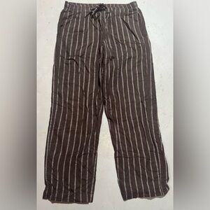 GAP Brown and White Striped PJ bottoms